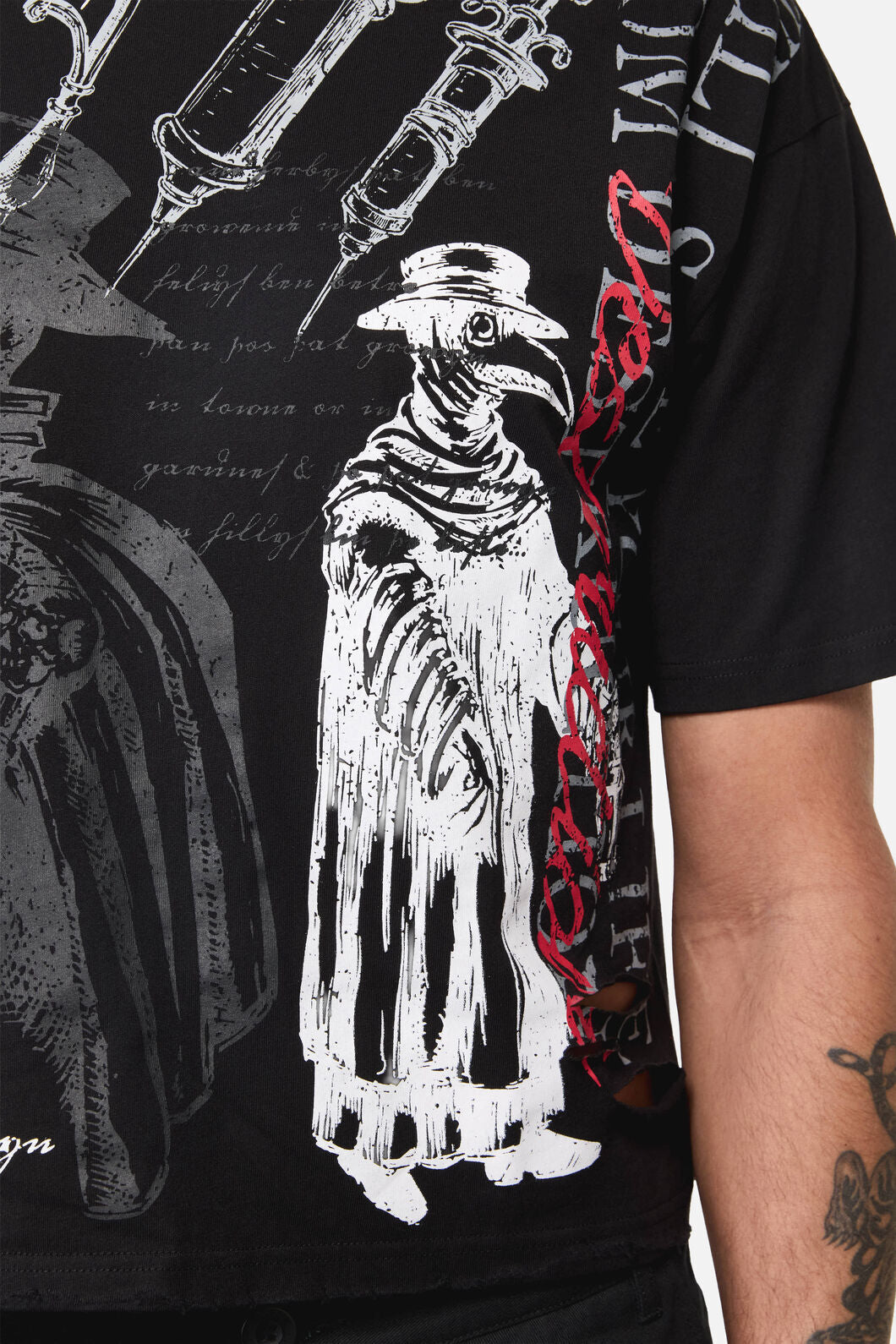 Black Friday - Plague Doctor Distressed Tee - black