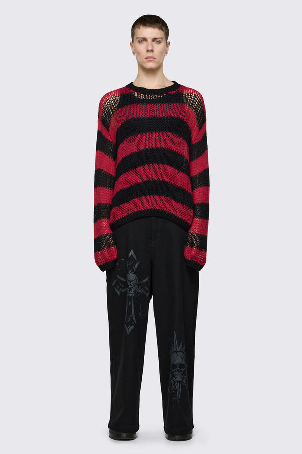 Black Friday - Beasts Knit Jumper - red-black