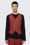 Black Friday - Faire Double Breasted Vest - red-gold