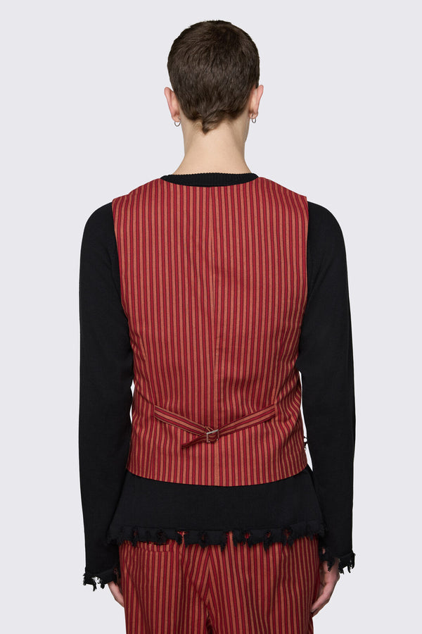 Black Friday - Faire Double Breasted Vest - red-gold