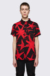 Black Friday - Trad Emo Star Graphic Shirt - black-red
