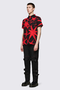 Black Friday - Trad Emo Star Graphic Shirt - black-red