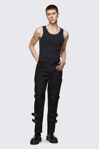 Black Friday - Trad Emo Belt Pants - black