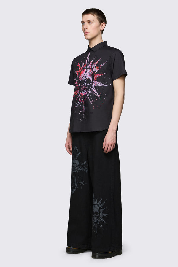 Black Friday - Trad Emo Skull Shirt - black