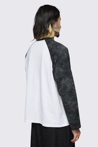 Black Friday - Mythical Goth Contrast Long Sleeve Tee - grey-white