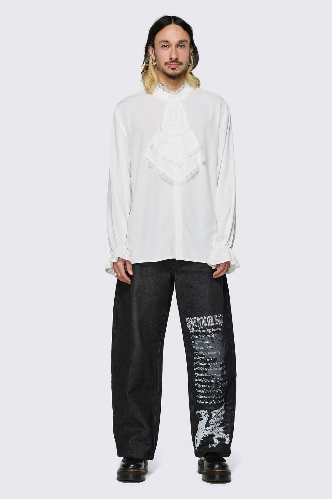 Black Friday - Fealty Bib Shirt - cream