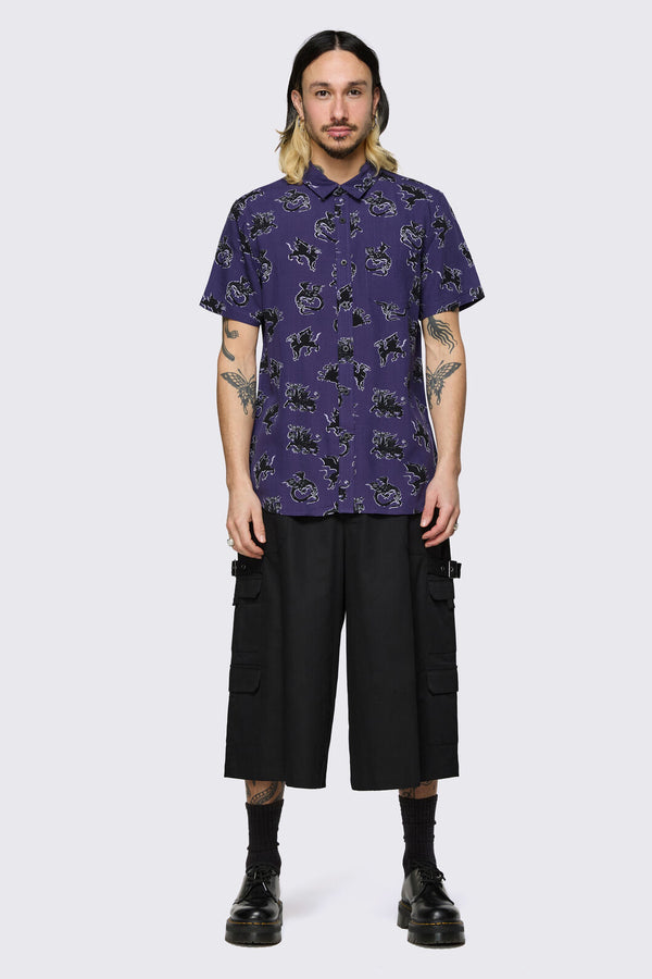 Black Friday - Monstre Short Sleeve Shirt - purple