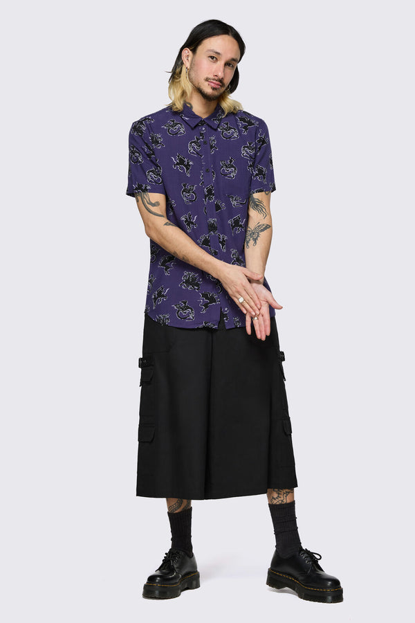 Black Friday - Monstre Short Sleeve Shirt - purple