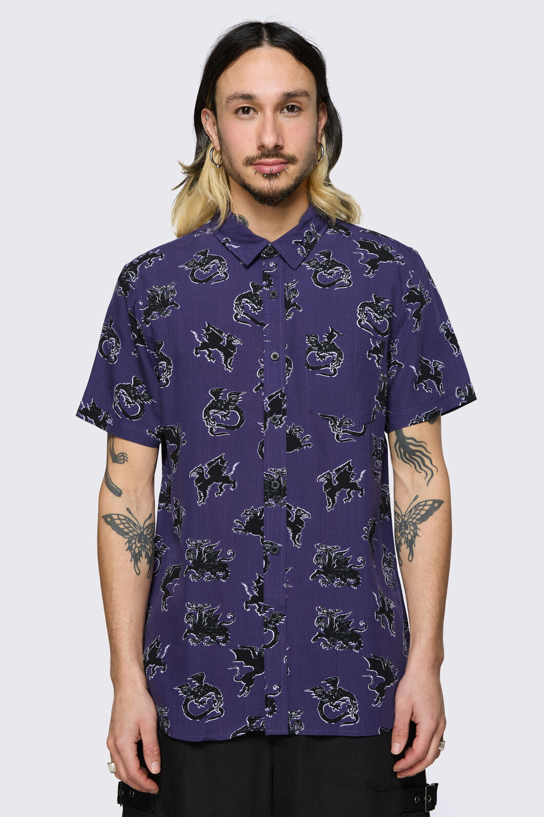 Black Friday - Monstre Short Sleeve Shirt - purple