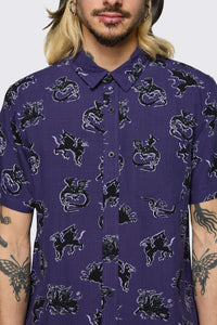 Black Friday - Monstre Short Sleeve Shirt - purple
