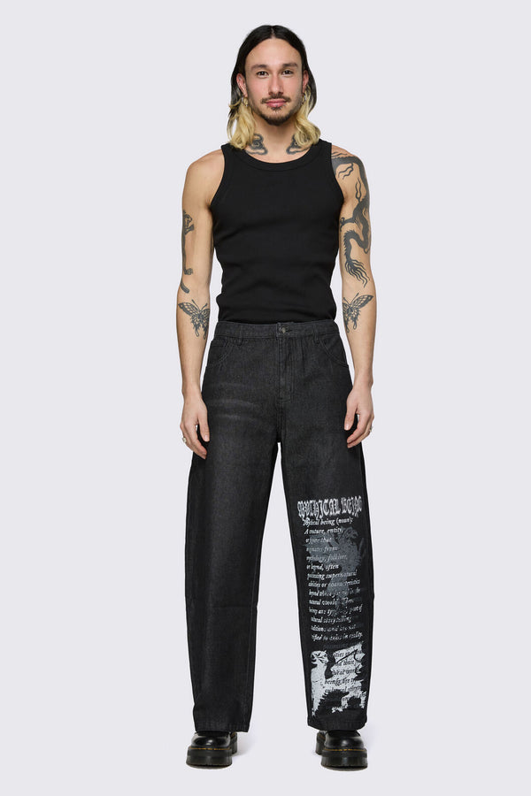 Black Friday - Fealty Graphic Jeans - black