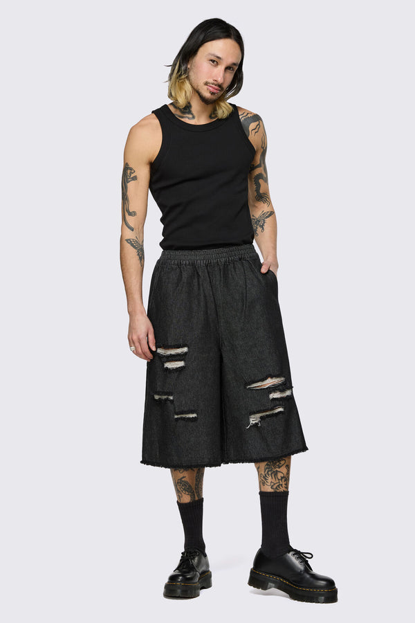 Black Friday - Hot Issue Denim Jorts - black