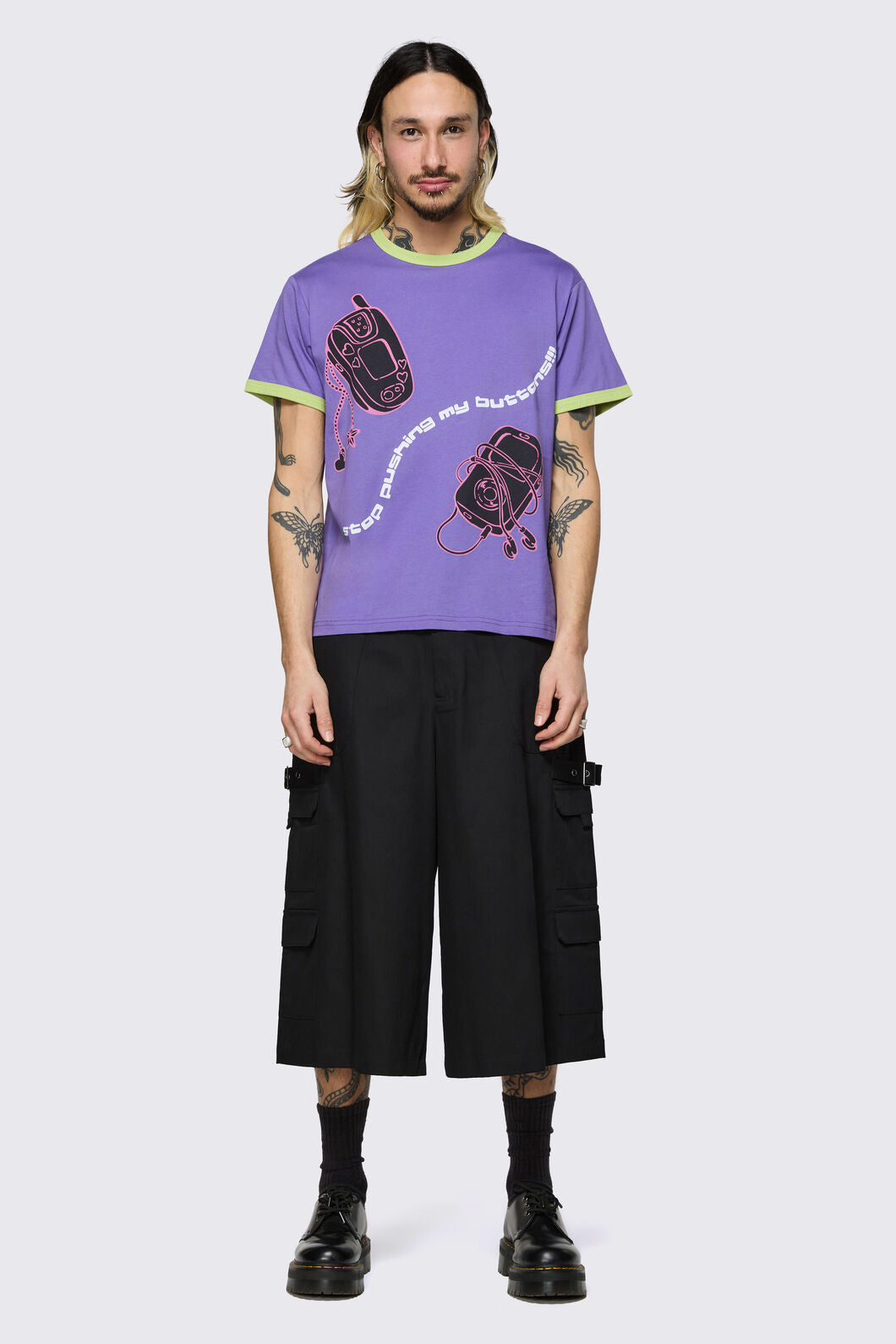 Black Friday - Dont Push My Buttons Tee - purple