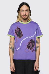 Black Friday - Dont Push My Buttons Tee - purple