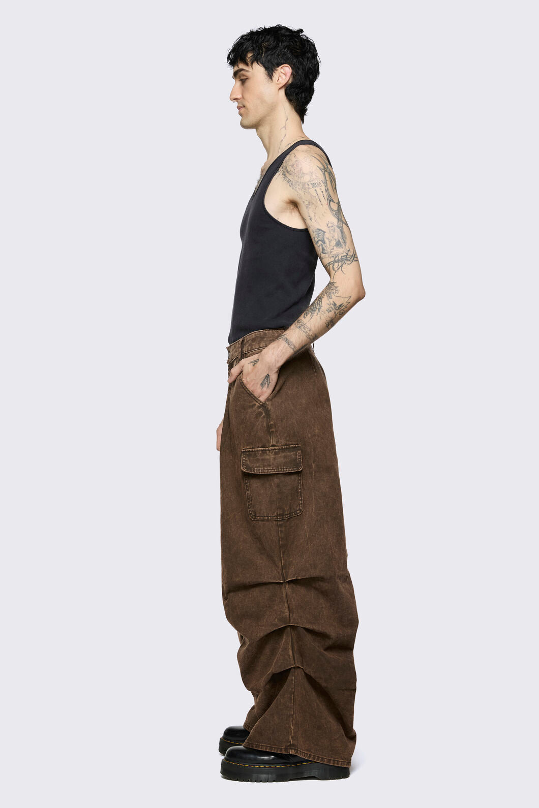 Black Friday - Behind The Blinds Baggy Cargo - brown