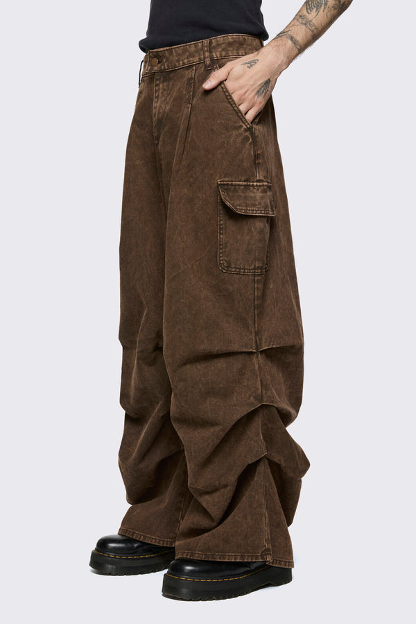 Black Friday - Behind The Blinds Baggy Cargo - brown