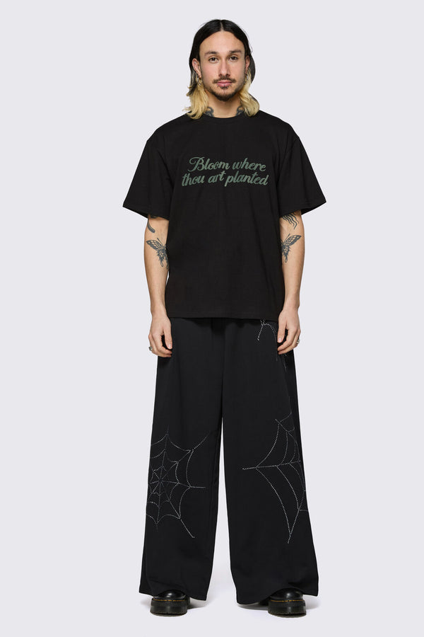 Black Friday - Bloom Flock Tee - black