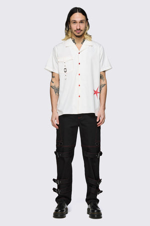 Black Friday - Trad Emo Relaxed Pocket Shirt - white