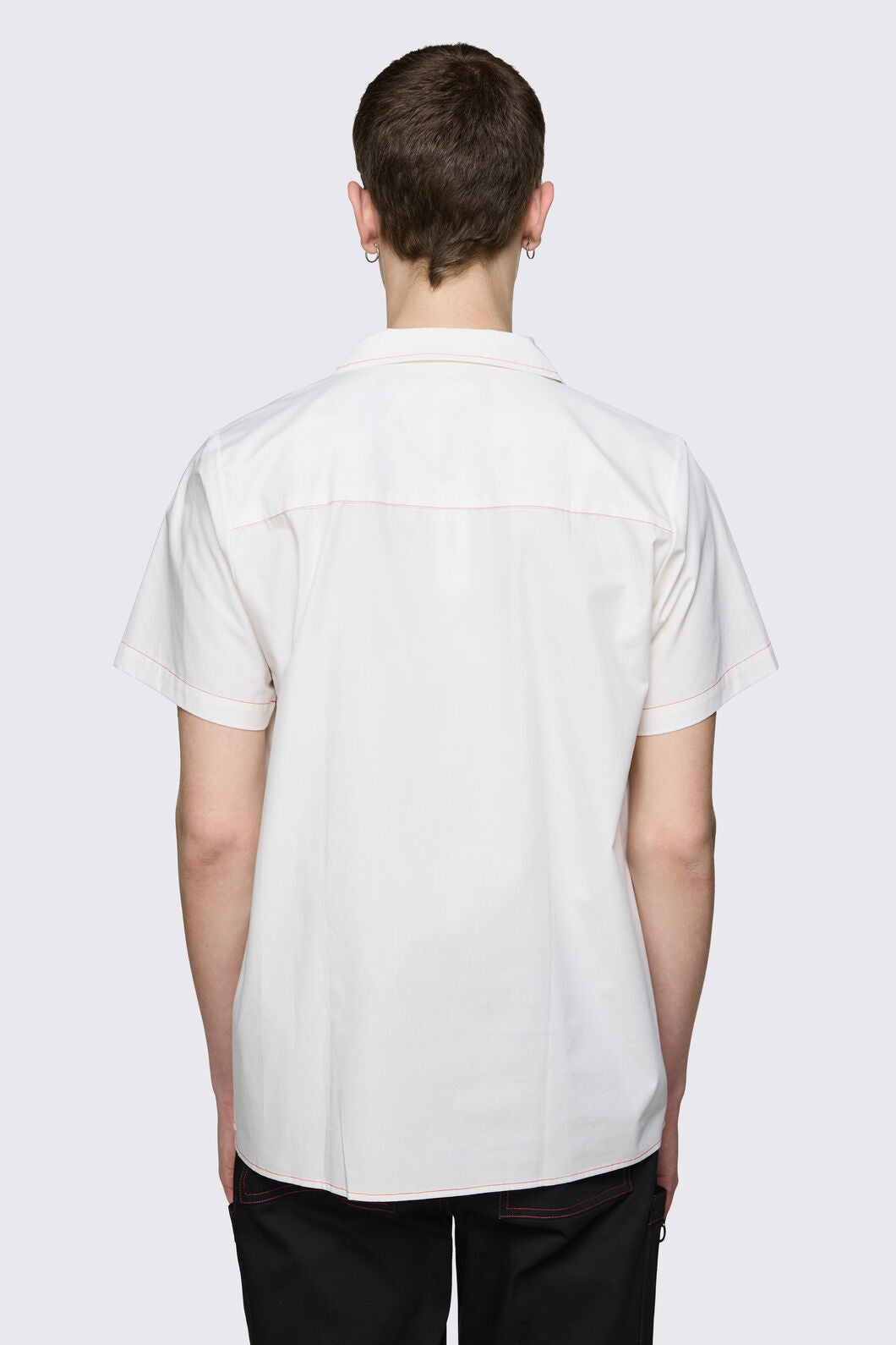 Black Friday - Trad Emo Relaxed Pocket Shirt - white
