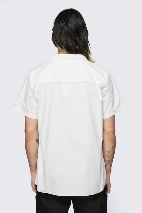 Black Friday - Trad Emo Relaxed Pocket Shirt - white