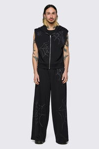 Black Friday - Webbed Diamante Zip Up - black