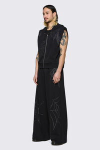Black Friday - Webbed Diamante Zip Up - black
