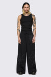 Black Friday - Webbed Diamante Track Pants - black