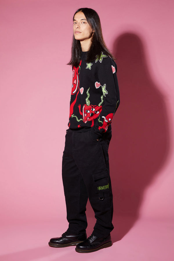 Black Friday - Cheeky Cherries Knit - black