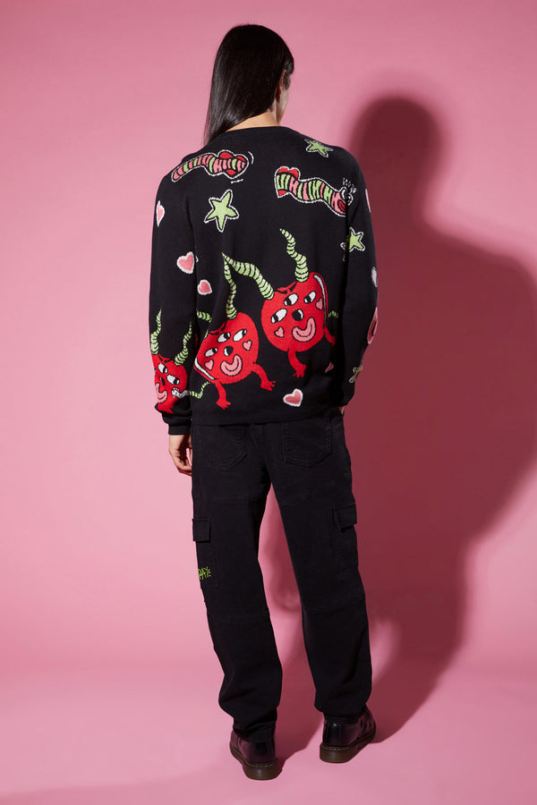 Black Friday - Cheeky Cherries Knit - black