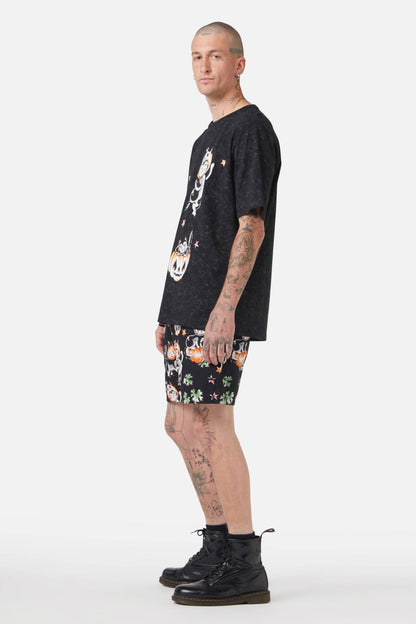 Black Friday - Pumpkin Kitty Tee - black