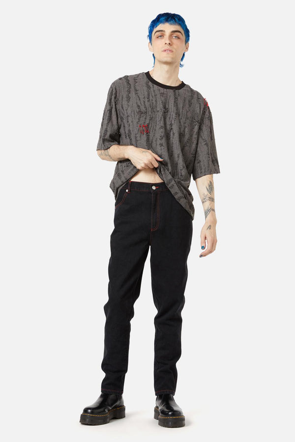 Black Friday - Contrast Stitch Unisex Skinny - black