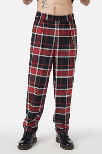Black Friday - Ursula Tartan Pant - black-red
