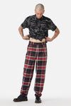 Black Friday - Ursula Tartan Pant - black-red