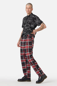 Black Friday - Ursula Tartan Pant - black-red