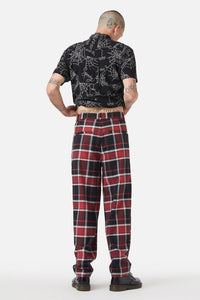Black Friday - Ursula Tartan Pant - black-red