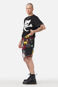 Black Friday - Kitty Riot Cargo Short - black-multi