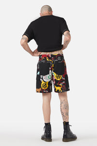 Black Friday - Kitty Riot Cargo Short - black-multi