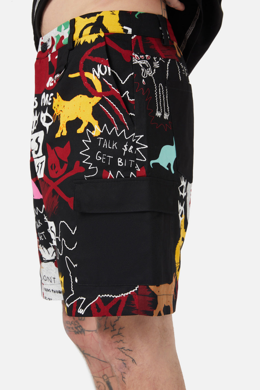 Black Friday - Kitty Riot Cargo Short - black-multi