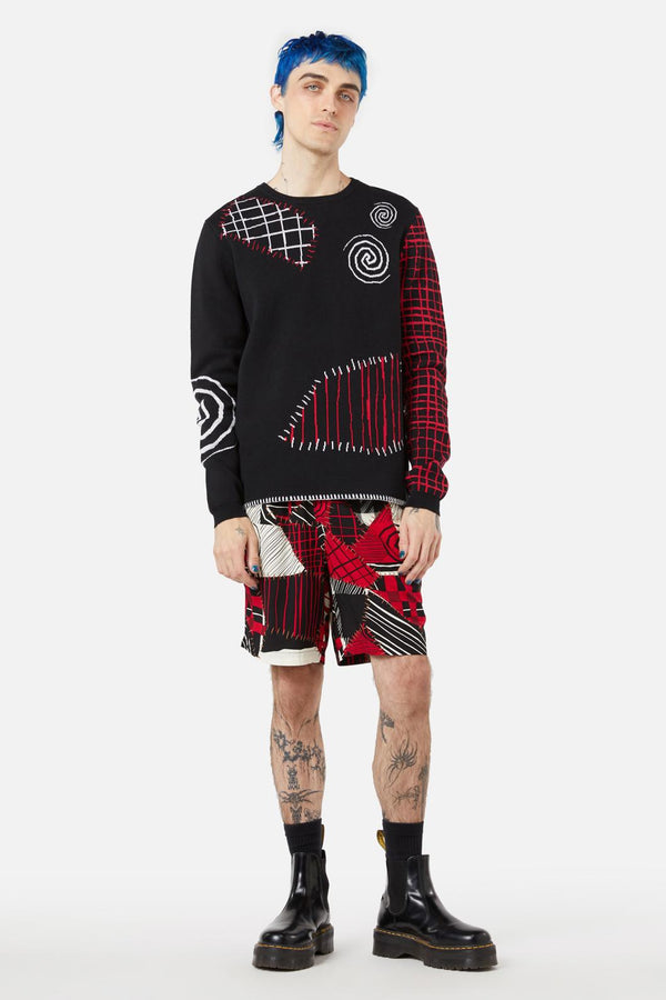 Black Friday - Patched Up Knit - black