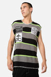 Black Friday - Hunter Knit Vest - black-grey