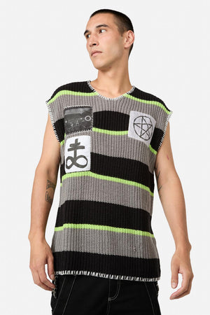 Black Friday - Hunter Knit Vest - black-grey