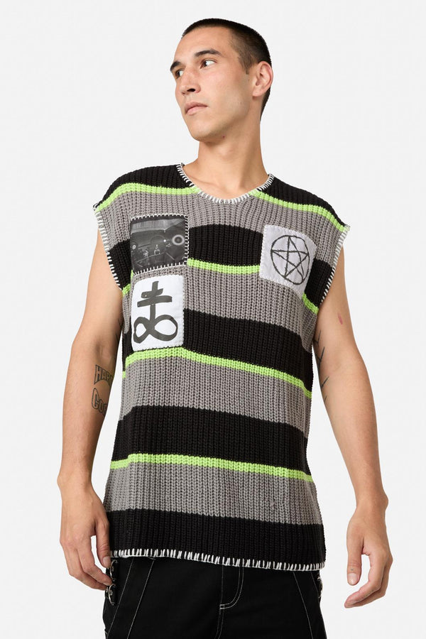 Black Friday - Hunter Knit Vest - black-grey