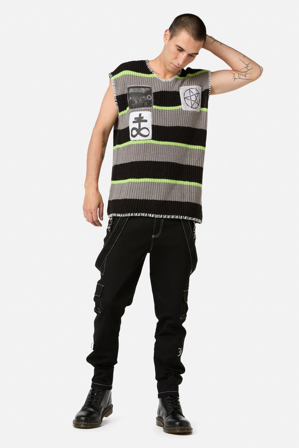 Black Friday - Hunter Knit Vest - black-grey