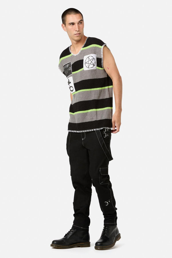 Black Friday - Hunter Knit Vest - black-grey