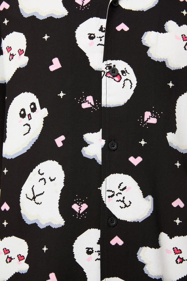 Black Friday - Ghostie Print SS Shirt - black