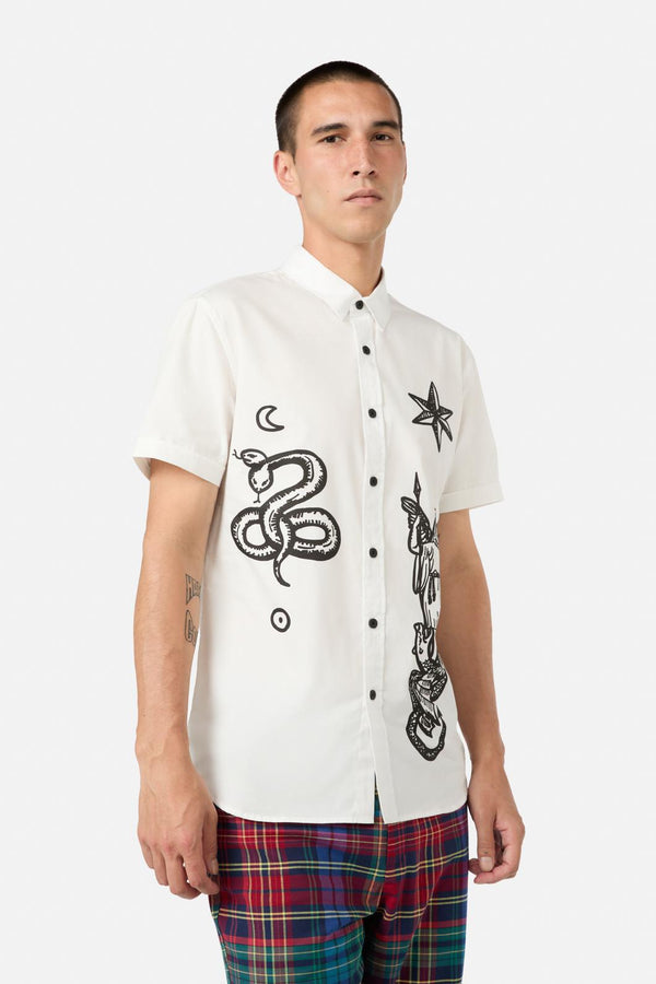 Black Friday - Grace Placement SS Shirt - white