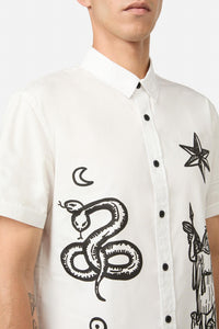 Black Friday - Grace Placement SS Shirt - white