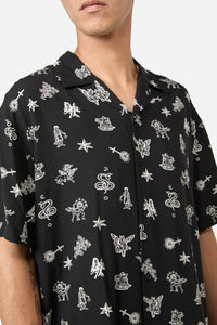 Black Friday - Darc Printed RelaxedFitSSShirt - black