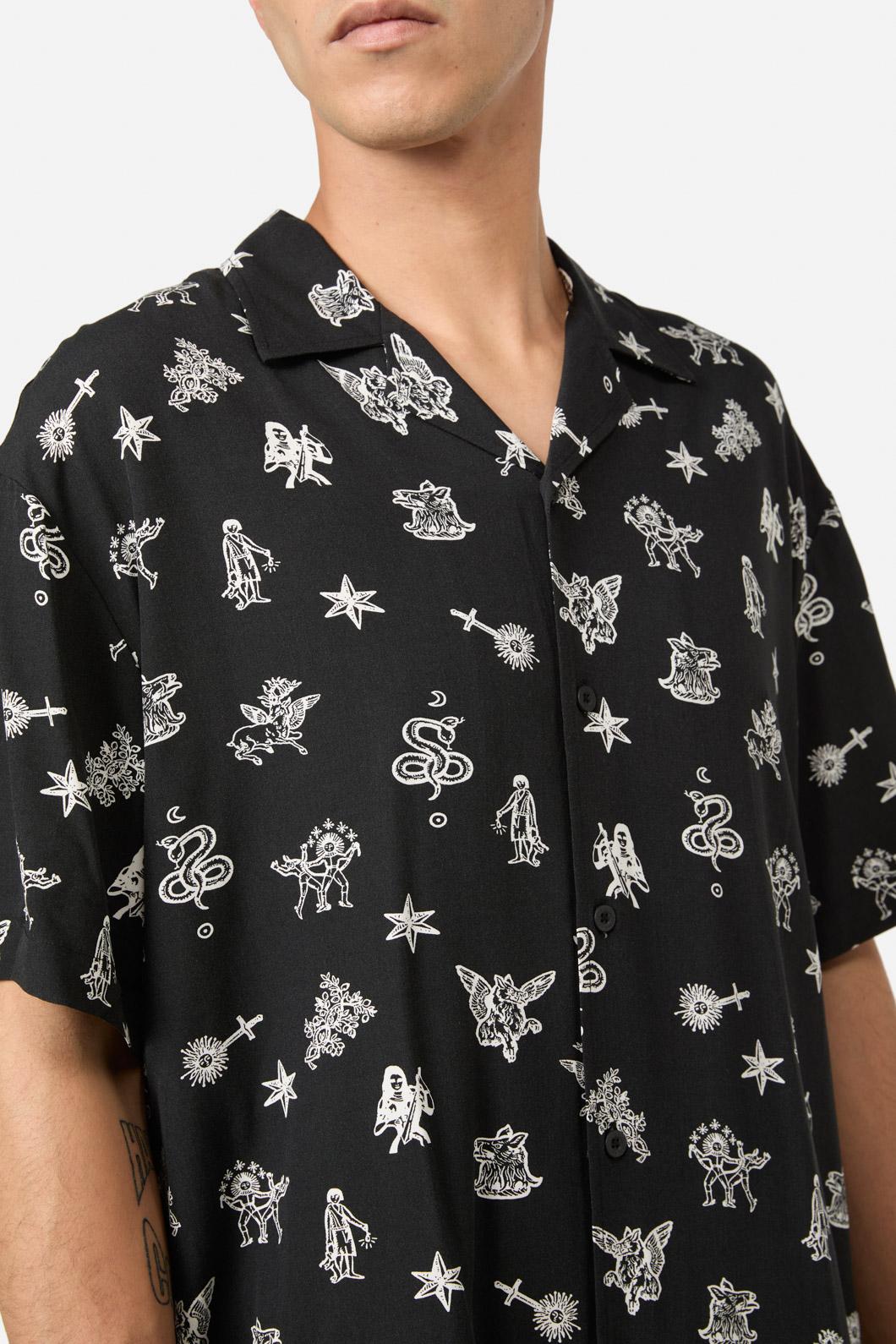 Black Friday - Darc Printed RelaxedFitSSShirt - black