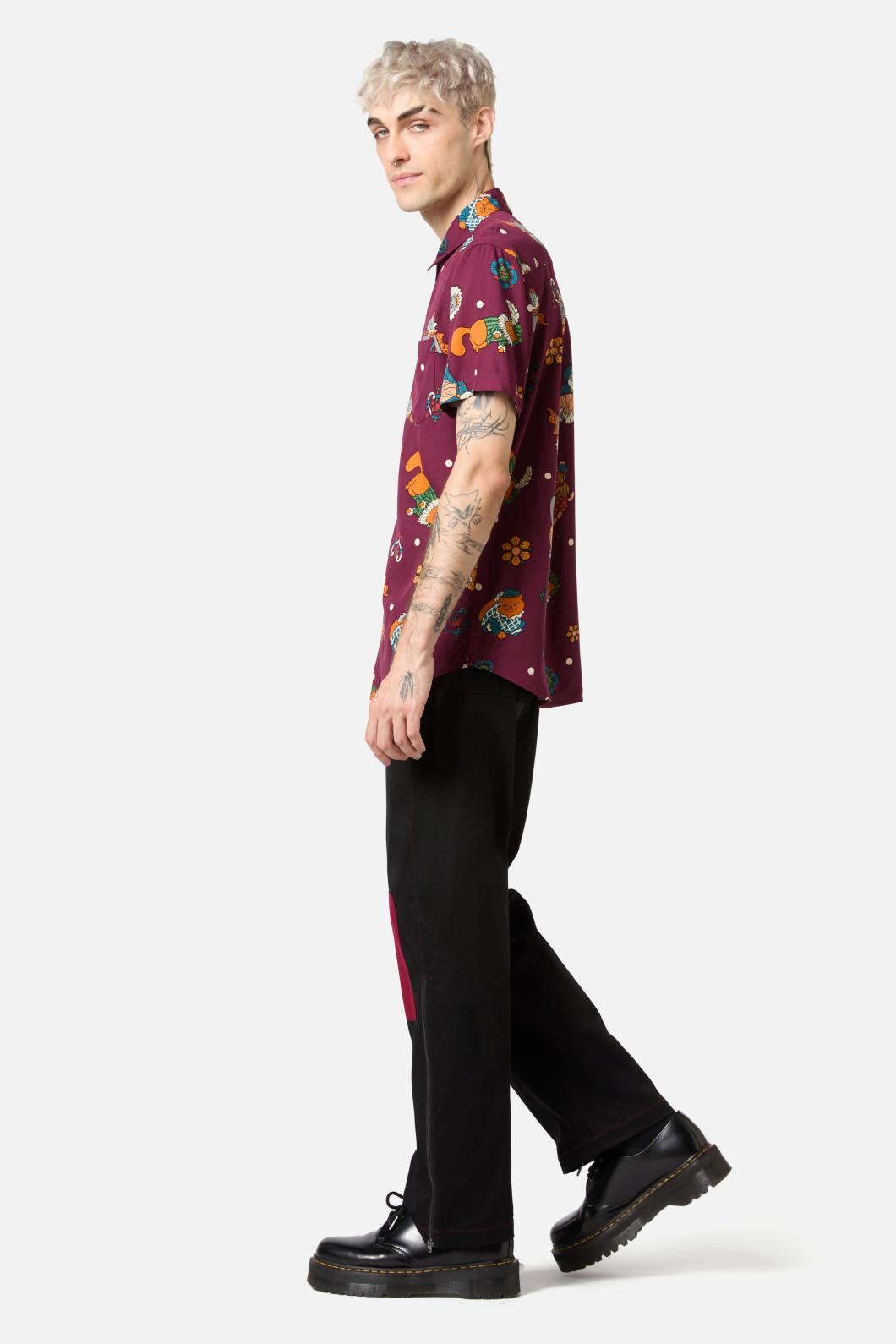 Black Friday - Left Right SS Shirt - maroon